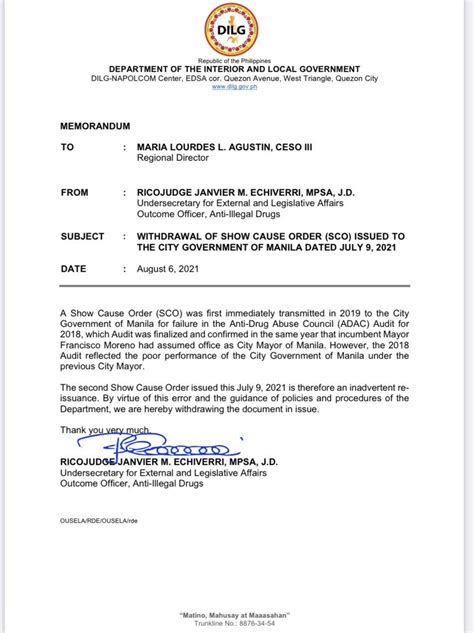 show cause order in tagalog|READ: Show cause order .